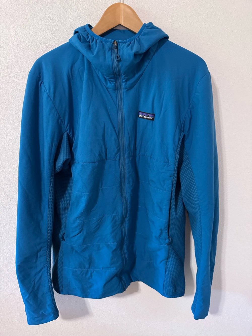 Patagonia Nano-Air Light Hybrid Hoody Jacket Balkan Blue Waffle Outdoor-Large
